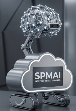 SPMAI AI Agent Robot Mascot